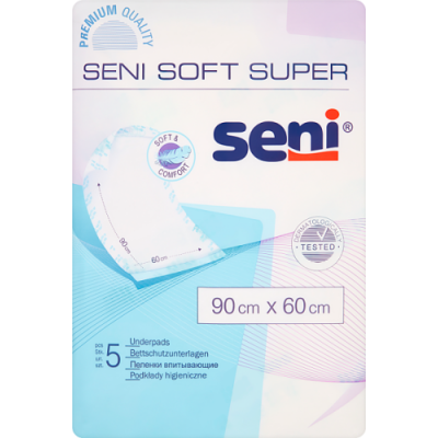 Matopat – SENI SOFT, podkłady chłonne 60 cm x 90 cm – 5 sztuk