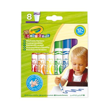 Flamastry zmywalne 8 kolorów Mini Kids 8324 Crayola