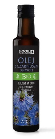 Olej z Czarnuszki Filtrowany Tłoczony na Zimno BIO 250 ml - BIOOIL