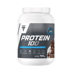 Trec Nutrition Protein 100 odżywka białkowa mix serwatki, maślanki i kazeiny + glutamina + tauryna 700g smak czekolada