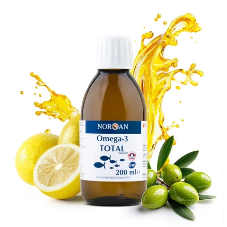 Norsan Omega-3 TOTAL olej rybny kwasy tłuszczowe 200 ml smak cytryna