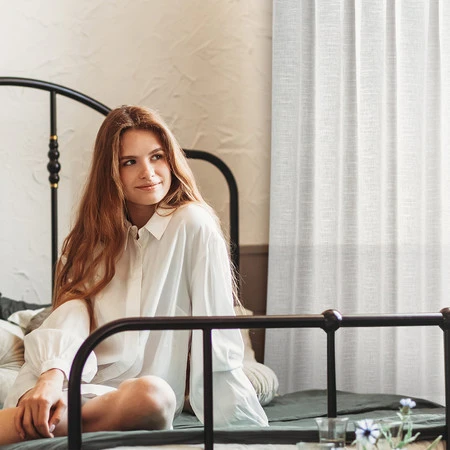 ZASŁONA GOTOWA KELSI NA TAŚMIE 140 X 270 CM NATURALNY