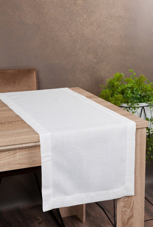 OBRUS STELLA 2 40 X 180 CM BIAŁY