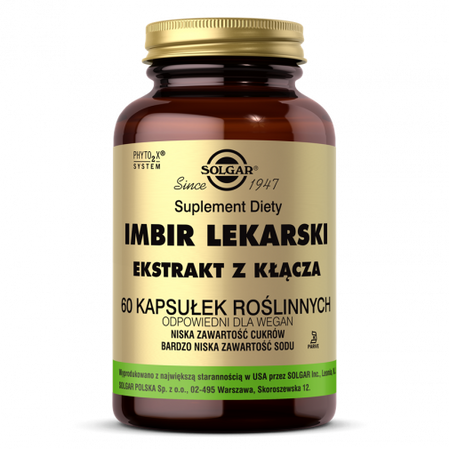 Solgar Imbir lekarski 60 kaps.