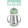 Beaba Bidon niekapek ze słomką termiczny 250 ml Sage green