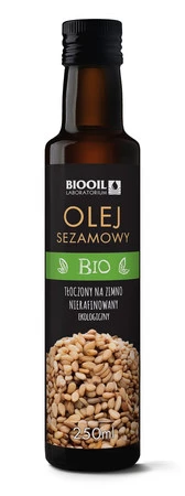 OLEJ SEZAMOWY TŁOCZONY NA ZIMNO BIO 250 ml -BIOOIL