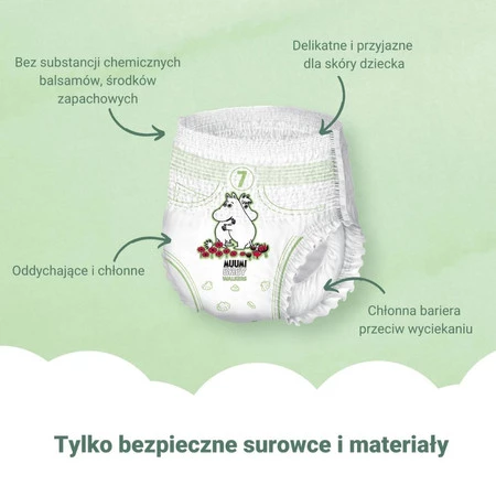 Muumi Baby, Pieluchomajtki ekologiczne 5 (10-15kg), 54 szt. BIG PACK