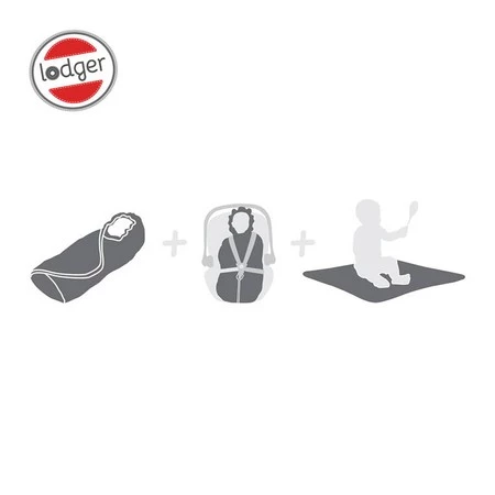 Lodger Polarowy wielofunkcyjny otulacz kocyk do fotelika samochodowego jasnobeżowy Fleece Birch