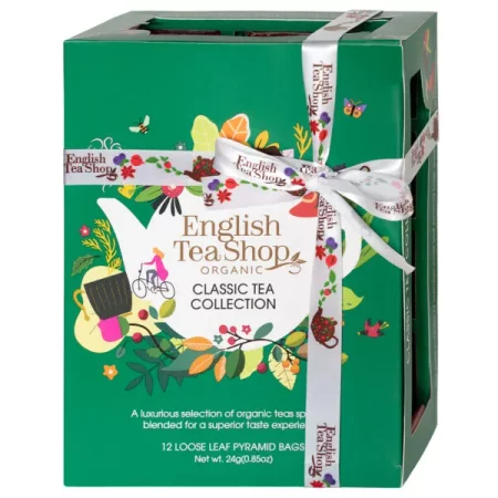 English Tea Shop Classic Tea Collection Green Zestaw herbat prezentowych 12 piramidek + opakowanie Ekok