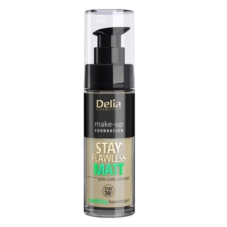 Delia Cosmetics Stay Flawless Matt Podkład matujący 16H nr 406 Cookie 30ml