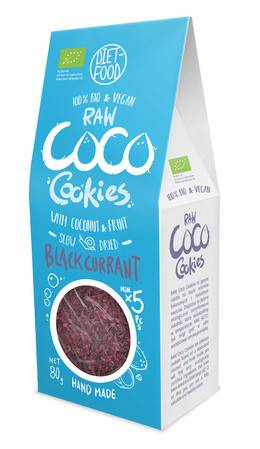 Diet-Food Ciasteczka kokosowe z czarną porzeczką BIO 80 g