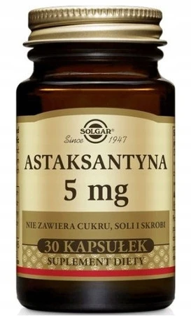 Solgar Astaksantyna 5mg na wsparcie skóry 30 kaps.