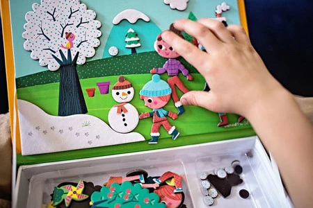 Janod Magnetyczna układanka 4 pory roku Magnetibook