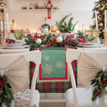 Obrus gobelinowy rozm.: 90 x 90 cm, kolor: zielony