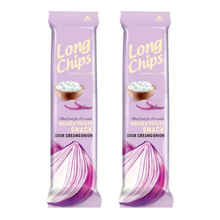 Zestaw 2x Chipsy ziemniaczane o smaku śmietany z cebulką 75 g
