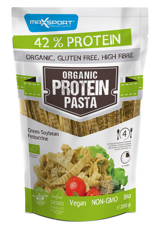 Maxsport − Makaron fettuccine z zielonej soi bezglutenowy BIO − 200 g
