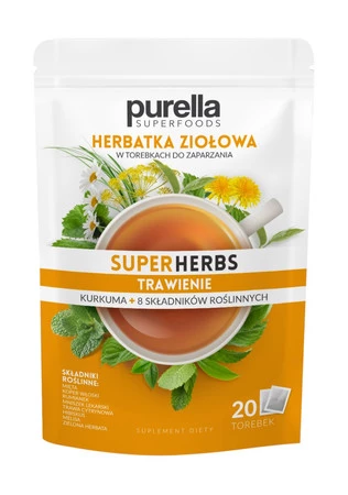 Purella Superfoods Superherbs Mieszanka ziół do zaparzania Trawienie 35g