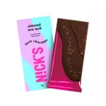 Gorzka czekolada z migdałami i solą morską bez cukru