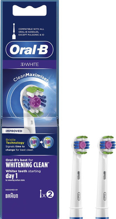 ORAL-B BRAUN KOŃCÓWKI EB18-2 WHITE 3DCleanMaximiser