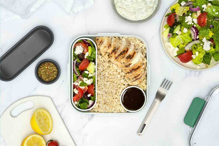 BB - Lunch box kwadratowy, morski