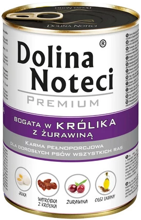 DOLINA NOTECI PREMIUM Królik z Żurawiną 400g