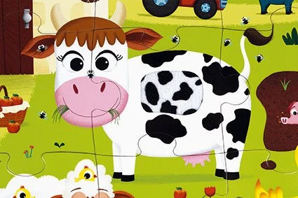 Janod Puzzle sensoryczne 20 elementów Farma