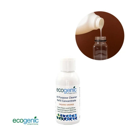 Ecogenic, Refill uniwersalnego płynu do czyszcenia różnych powierzchni, Pomarańcza, 100 ml