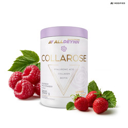 ALLNUTRITION Alldeynn Collarose Kolagen Peptydy Verisol + Witamina C + Biotyna 300 g smak malina - poziomka