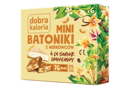Dobra Karolia Mini batoniki z nerkowców a'la sernik waniliowy 6x17g