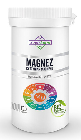 Soul Farm Cytrynian magnezu 650 mg − 120 kaps.