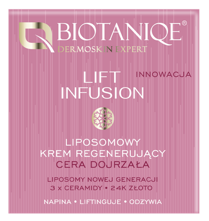 Biotaniqe- Lift Infusion, Liposomowy Krem Regenerujący 70+, 50 ml