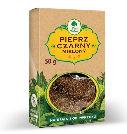 PIEPRZ CZARNY MIELONY BIO 50 g - DARY NATURY