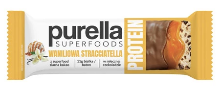 Purella Superfoods Protein bar baton proteinowy waniliowa straciatella 45g