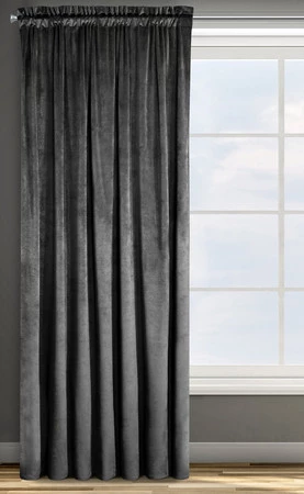 ZASŁONA GOTOWA D91 ROSA NA TAŚMIE 135 X 300 CM CZARNY