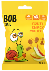 ŻELKI WIELOOWOCOWE BEZ ŻELATYNY BEZGLUTENOWE 40 g - BOB SNAIL