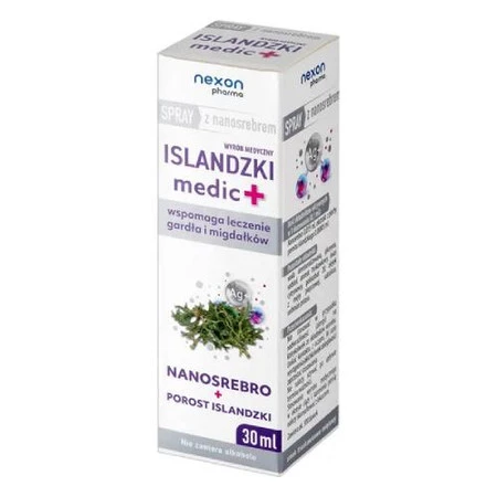 Nexon Islandzki Medic + Spray Do Gardła Z Nanosrebrem 30ml