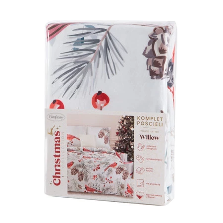 Komplet pościeli świątecznej Willow, 140 x 200 cm, Biały