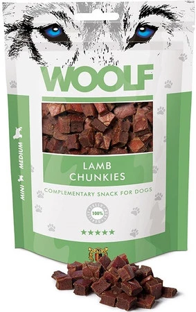 WOOLF Lamb Chunkies Kosteczki z Jagnięciny - przysmak dla psa - 100g