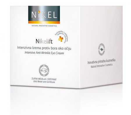Nikel, NIKELIFT, Przeciwzmarszczkowy krem pod oczy z pomarańczą, kwiatem immortelle, olejkiem sezamowym i wit. E, 15 ml