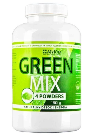 MyVita Green MIX 150g - chlorella, spirulina, jęczmień, matcha