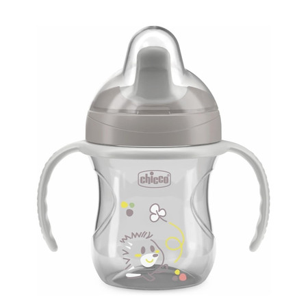 Training Cup kubek niekapek z twardym ustnikiem 6m+ Szary 200ml