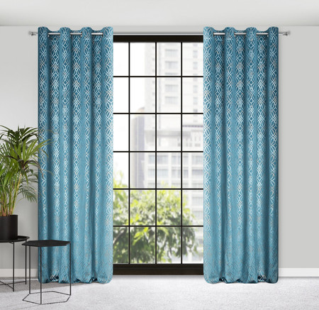 ZASŁONA GOTOWA ARETA 140 X 250 CM NIEBIESKI