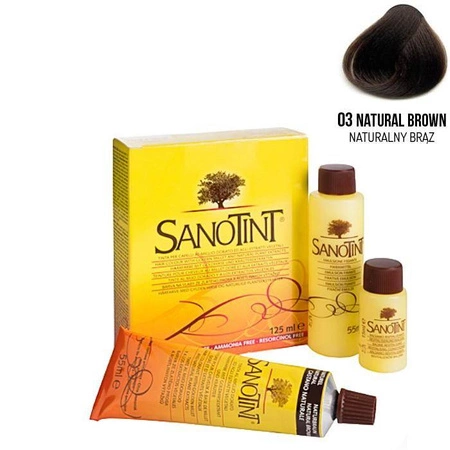 Farba do włosów Natural Brown Naturalny Brąz 03 Classic Sanotint