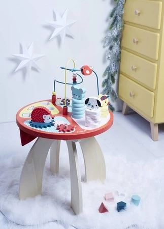 Janod Stolik edukacyjny duży drewniany Baby Forest