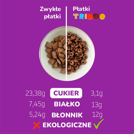 Smileat Triboo, BIO Płatki Śniadaniowe, kakaowe, 300g