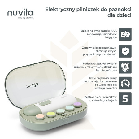 Nuvita, Trimmy - Elektryczny pilniczek do paznokci dla dzieci