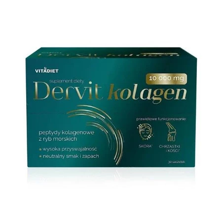 VITADIET Dervit kolagen 10 000 mg peptydy 10g x 30 saszetek