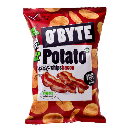 O'BYTE Chipsy ziemniaczane o smaku bekonu 90 g