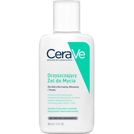 Cerave Oczyszcajacy żel do mycia twarzy i ciała 88ml