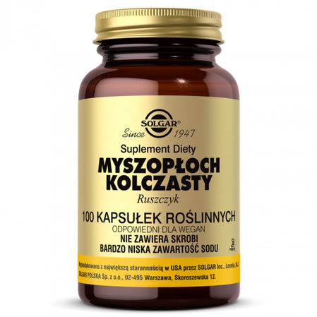 Solgar Myszopłoch Kolczasty 100 kaps. vege